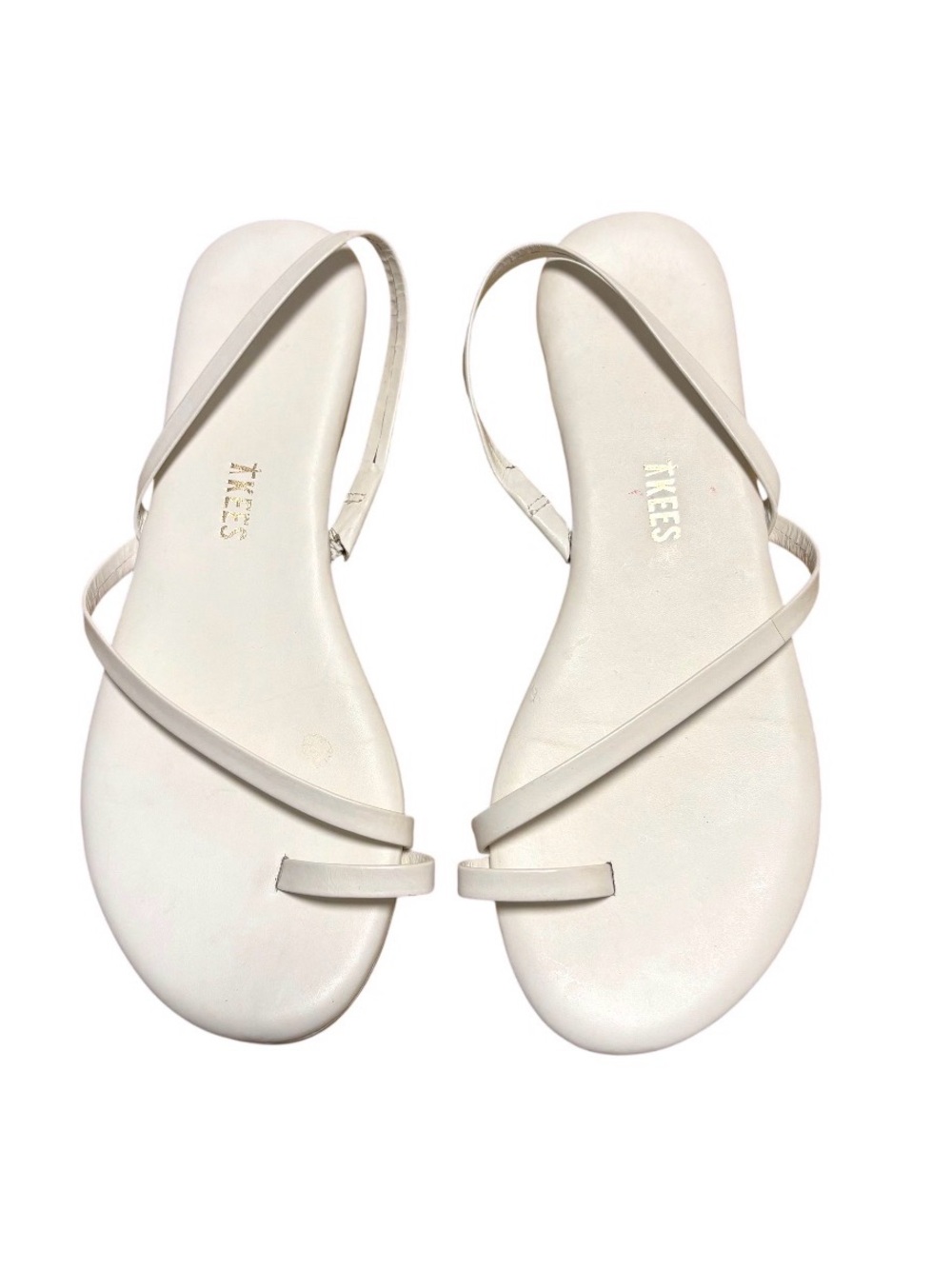White Strappy Flat Sandals